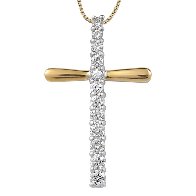 12 Diamond Cross Pendant