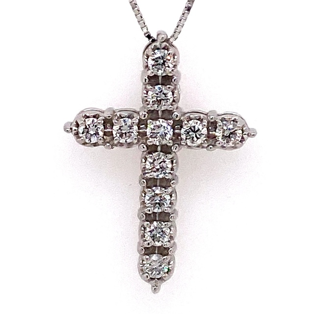 11 DIAMOND CROSS WITH MIRACLE PLATE SETTING