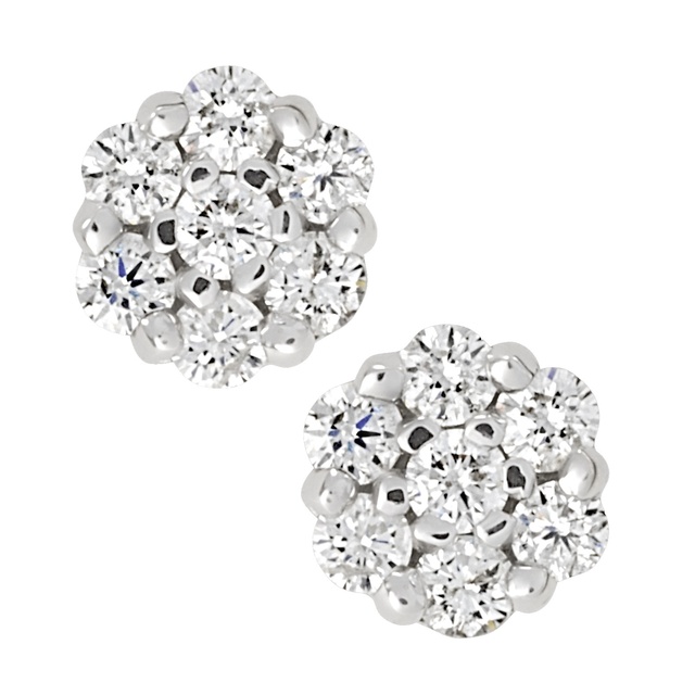 14 Diamond Cluster Earrings