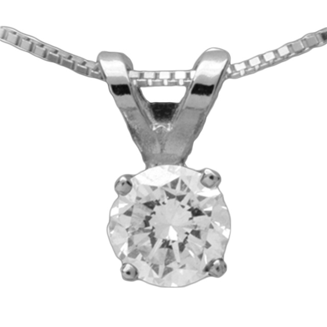 4 Prong Diamond Stud Pendant