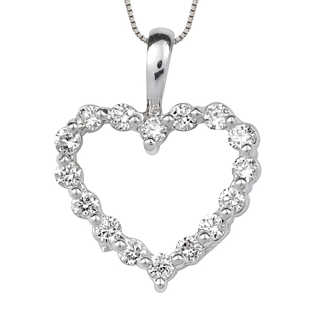 16 Diamond Heart Shaped Pendant