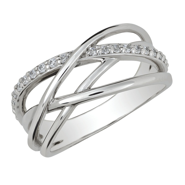 Criss Cross Diamond Ring