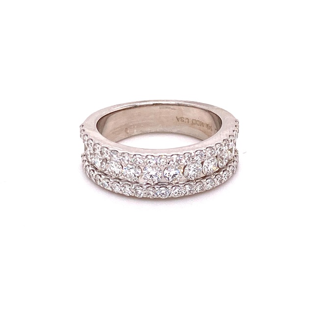 CHANNEL SET DIAMOND BAND WITH ROUND ACCENTS