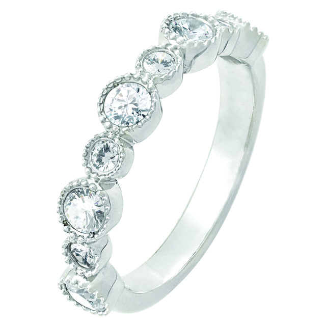 Bezel Set Diamond Stackable Ring
