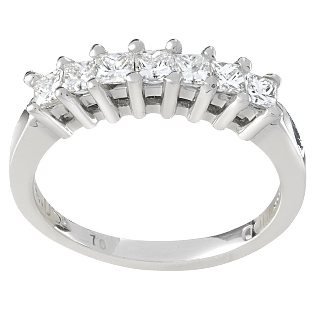 7 Princess Cut Diamond Wedding Ring